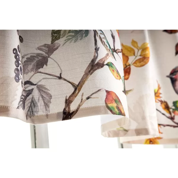Maison d Hermine Canton 100 Cotton Set of 3 Kitchen Window Curtain for Cafe Kitchen Bedroom Home 2 Tiers 28x36 and 1 Valance 56x1807  Equinoxe  Beige