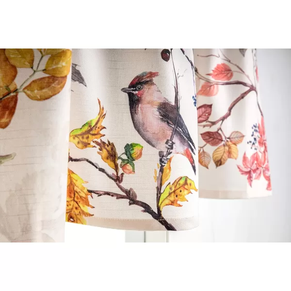 Maison d Hermine Canton 100 Cotton Set of 3 Kitchen Window Curtain for Cafe Kitchen Bedroom Home 2 Tiers 28x36 and 1 Valance 56x1807  Equinoxe  Beige