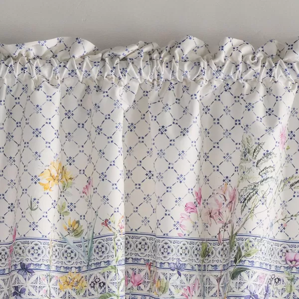 Maison d Hermine Canton 100 Cotton Set of 3 Kitchen Window Curtain for Cafe Kitchen Bedroom Home 2 Tiers 28x36 and 1 Valance 56x1808  Faence