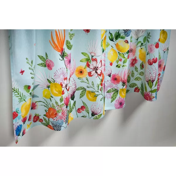 Maison d Hermine Canton 100 Cotton Set of 3 Kitchen Window Curtain for Cafe Kitchen Bedroom Home 2 Tiers 28x36 and 1 Valance 56x1810  Jardin Dete  Mint