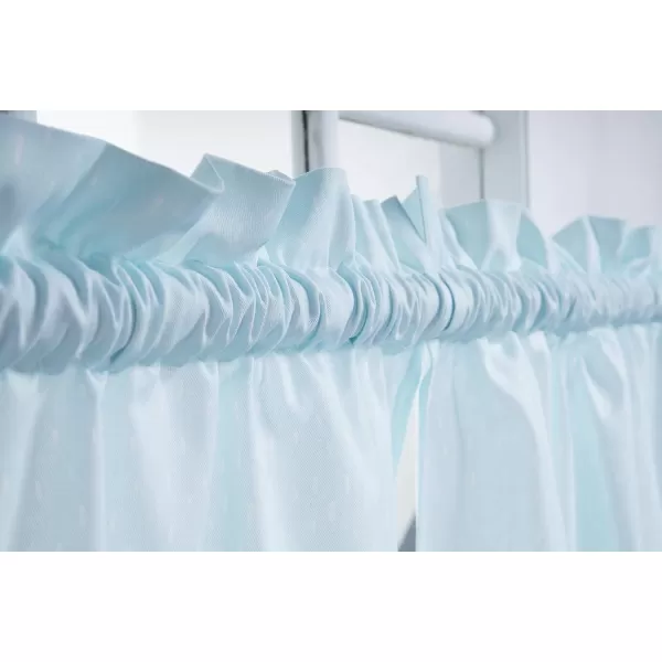 Maison d Hermine Canton 100 Cotton Set of 3 Kitchen Window Curtain for Cafe Kitchen Bedroom Home 2 Tiers 28x36 and 1 Valance 56x1810  Jardin Dete  Mint