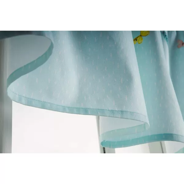 Maison d Hermine Canton 100 Cotton Set of 3 Kitchen Window Curtain for Cafe Kitchen Bedroom Home 2 Tiers 28x36 and 1 Valance 56x1810  Jardin Dete  Mint