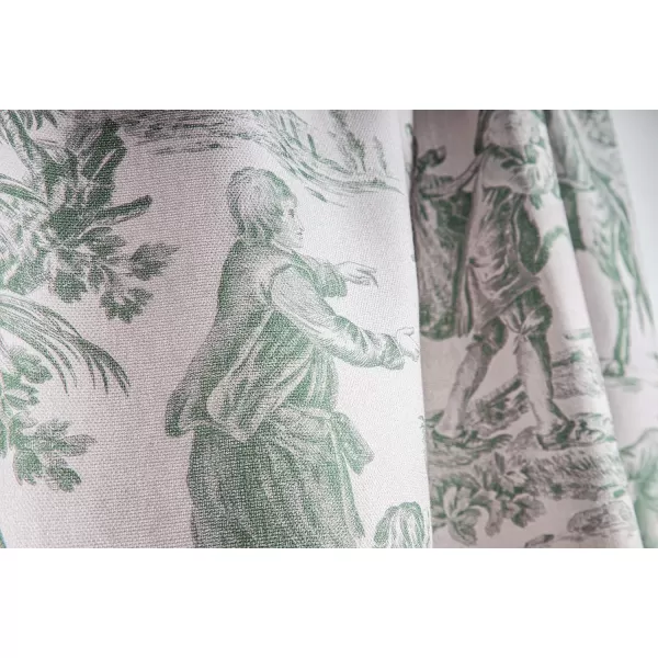 Maison d Hermine Canton 100 Cotton Set of 3 Kitchen Window Curtain for Cafe Kitchen Bedroom Home 2 Tiers 28x36 and 1 Valance 56x1813  the Miller  Antique Green