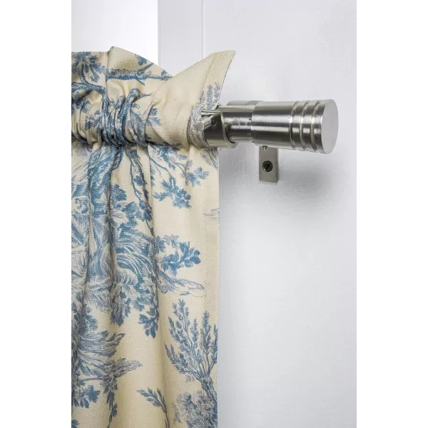 Maison d Hermine Canton 100 Cotton Set of 3 Kitchen Window Curtain for Cafe Kitchen Bedroom Home 2 Tiers 28x36 and 1 Valance 56x1814  the Miller  Blue
