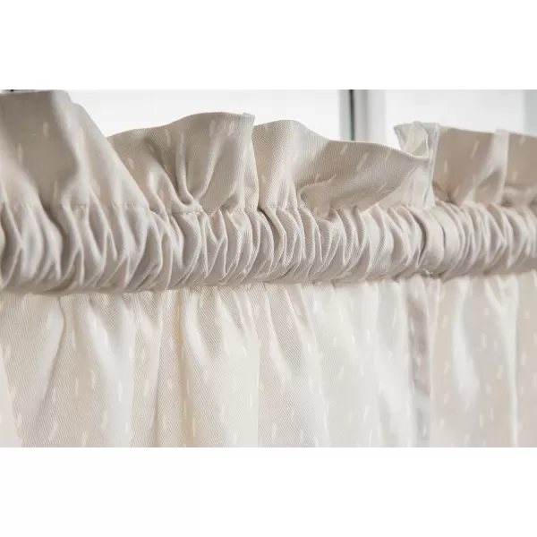 Maison d Hermine Canton 100 Cotton Set of 3 Kitchen Window Curtain for Cafe Kitchen Bedroom Home 2 Tiers 28x36 and 1 Valance 56x1818  Jardin Dete  Fog