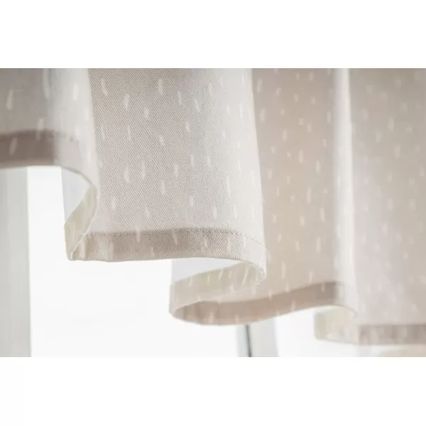 Maison d Hermine Canton 100 Cotton Set of 3 Kitchen Window Curtain for Cafe Kitchen Bedroom Home 2 Tiers 28x36 and 1 Valance 56x1818  Jardin Dete  Fog