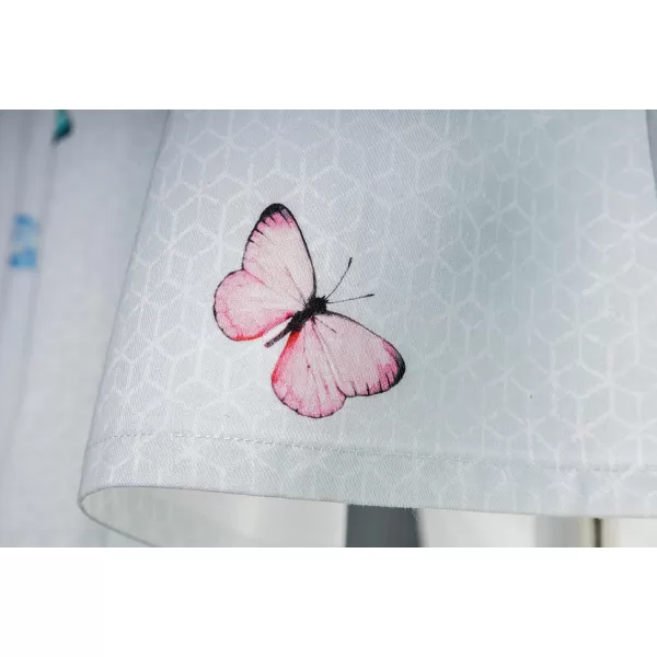 Maison d Hermine Canton 100 Cotton Set of 3 Kitchen Window Curtain for Cafe Kitchen Bedroom Home 2 Tiers 28x36 and 1 Valance 56x1819  Blossoms in Spring  Butterfly