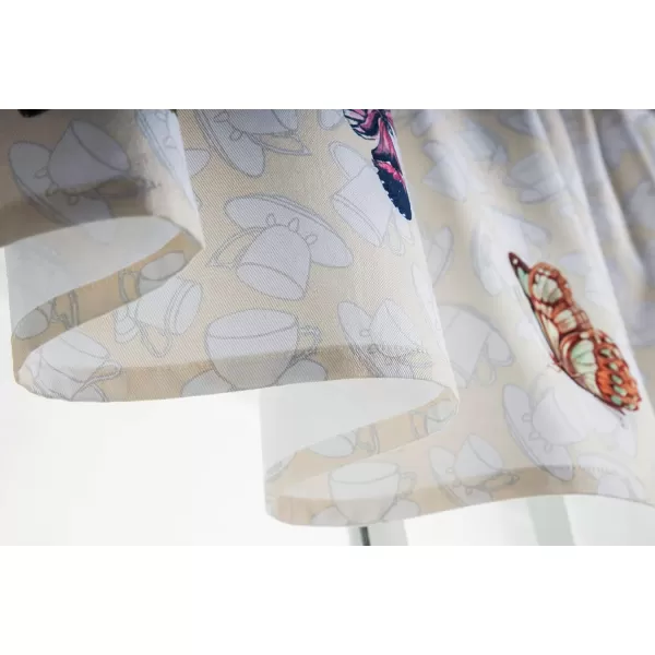 Maison d Hermine Canton 100 Cotton Set of 3 Kitchen Window Curtain for Cafe Kitchen Bedroom Home 2 Tiers 28x36 and 1 Valance 56x1820  Canton