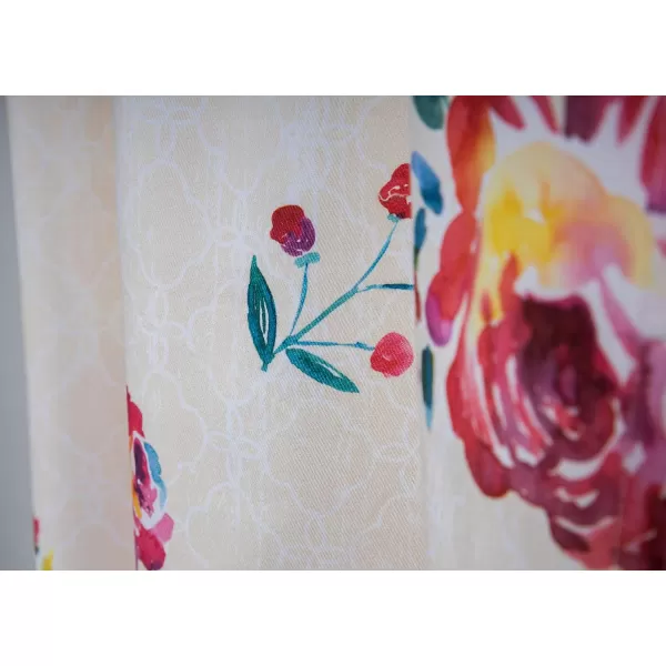 Maison d Hermine Canton 100 Cotton Set of 3 Kitchen Window Curtain for Cafe Kitchen Bedroom Home 2 Tiers 28x36 and 1 Valance 56x1821  Rose Garden