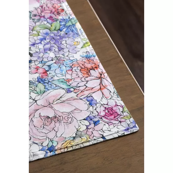 Maison d Hermine Cloth Placemats 100 Cotton Set of 4 Decorative Washable Table Placemat Dining Holidays Buffet Parties amp Wedding Use Summer Picnic  SpringSummer19  Floral Love Set of 4