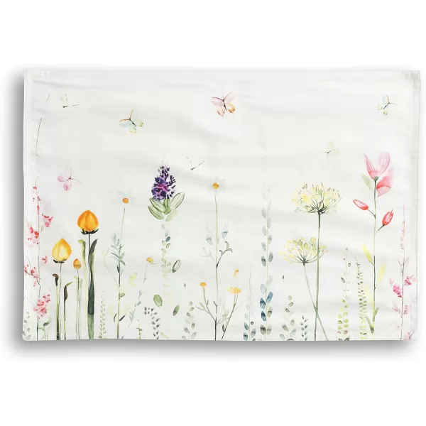 Maison d Hermine Cloth Placemats 100 Cotton Set of 4 Decorative Washable Table Placemat Dining Holidays Buffet Parties amp Wedding Use Summer Picnic  SpringSummer03  Botanical Fresh Set of 4