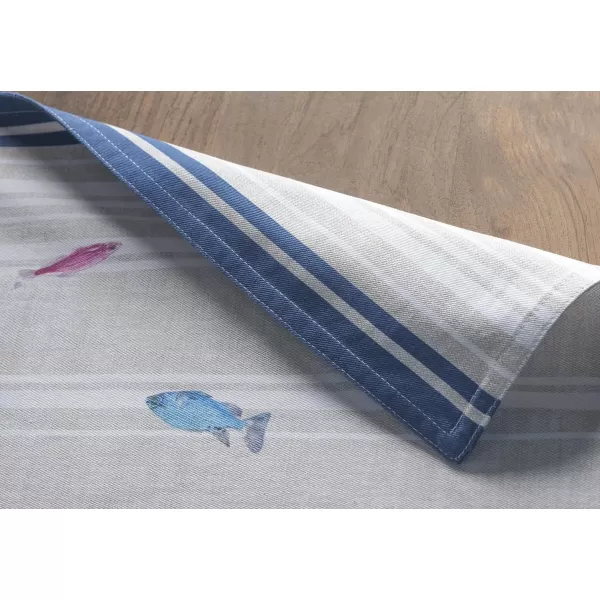 Maison d Hermine Cloth Placemats 100 Cotton Set of 4 Decorative Washable Table Placemat Dining Holidays Buffet Parties amp Wedding Use Summer Picnic  SpringSummer36  Poisson Set of 4