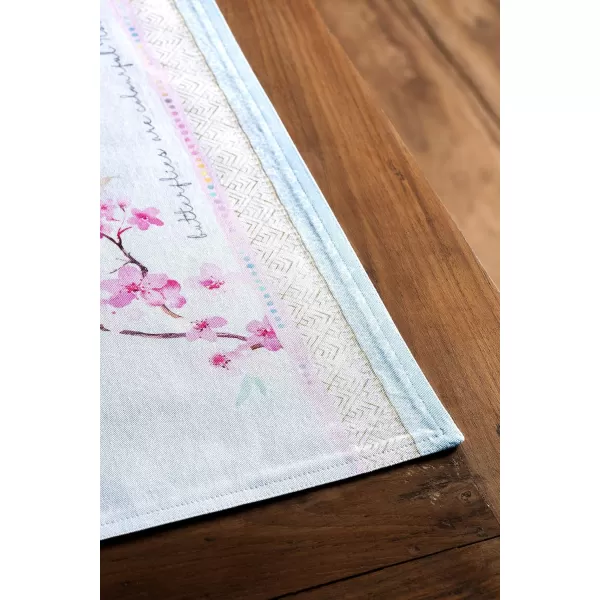 Maison d Hermine Cloth Placemats 100 Cotton Set of 4 Decorative Washable Table Placemat Dining Holidays Buffet Parties amp Wedding Use Summer Picnic  SpringSummer13  Blossoms in Spring Set of 4