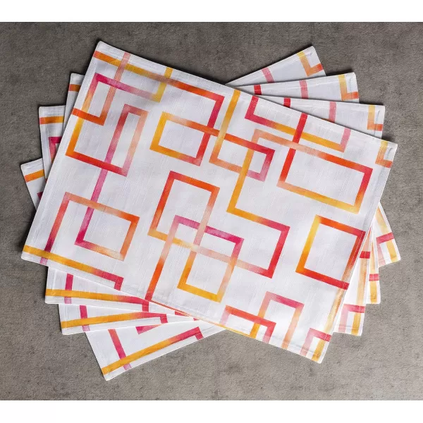 Maison d Hermine Cloth Placemats 100 Cotton Set of 4 Decorative Washable Table Placemat Dining Holidays Buffet Parties amp Wedding Use Summer Picnic  SpringSummer42  Summer Maze Set of 4