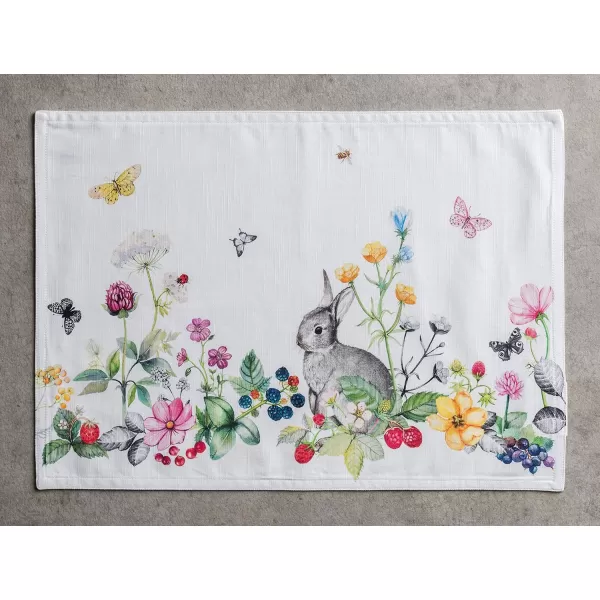 Maison d Hermine Cloth Placemats 100 Cotton Set of 4 Decorative Washable Table Placemat Dining Holidays Buffet Parties amp Wedding Use Summer Picnic  SpringSummer15  Printemps Set of 4