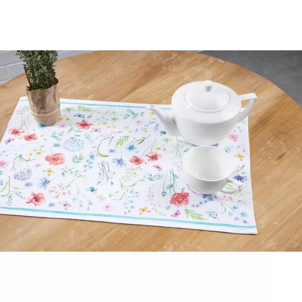 Maison d Hermine Cloth Placemats 100 Cotton Set of 4 Decorative Washable Table Placemat Dining Holidays Buffet Parties amp Wedding Use Summer Picnic  SpringSummer28  Just Floral Set of 4