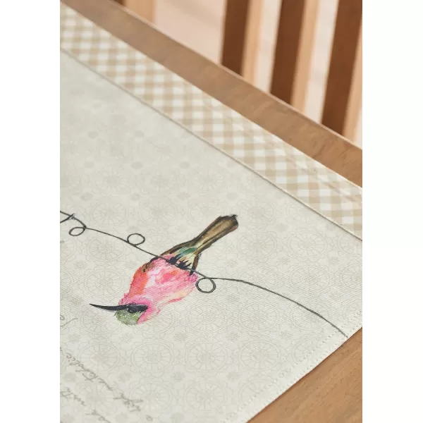 Maison d Hermine Cloth Placemats 100 Cotton Set of 4 Decorative Washable Table Placemat Dining Holidays Buffet Parties amp Wedding Use Summer Picnic  SpringSummer05  Birdies on Wire Set of 2