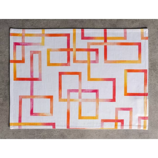 Maison d Hermine Cloth Placemats 100 Cotton Set of 4 Decorative Washable Table Placemat Dining Holidays Buffet Parties amp Wedding Use Summer Picnic  SpringSummer42  Summer Maze Set of 4