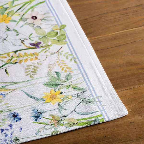 Maison d Hermine Cloth Placemats 100 Cotton Set of 4 Decorative Washable Table Placemat Dining Holidays Buffet Parties amp Wedding Use Summer Picnic  SpringSummer06  Fleurs De Mai Set of 4