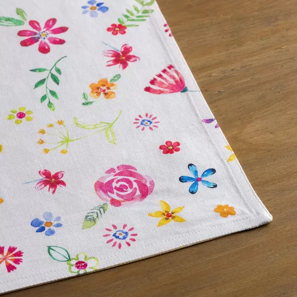 Maison d Hermine Cloth Placemats 100 Cotton Set of 4 Decorative Washable Table Placemat Dining Holidays Buffet Parties amp Wedding Use Summer Picnic  SpringSummer34  Happy Florals  Sweety Set of 4