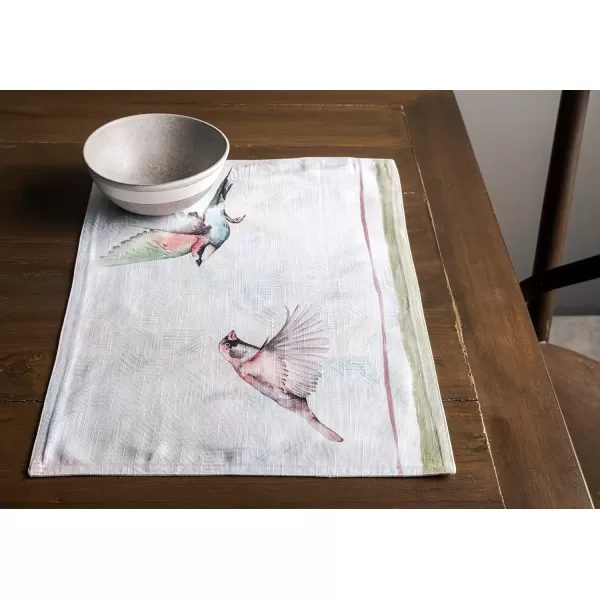 Maison d Hermine Cloth Placemats 100 Cotton Set of 4 Decorative Washable Table Placemat Dining Holidays Buffet Parties amp Wedding Use Summer Picnic  SpringSummer20  Flying Birds Set of 4