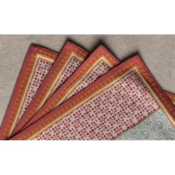 Maison d Hermine Cloth Placemats 100 Cotton Set of 4 Decorative Washable Table Placemat Dining Holidays Buffet Parties amp Wedding Use Summer Picnic  SpringSummer09  Provence Set of 4