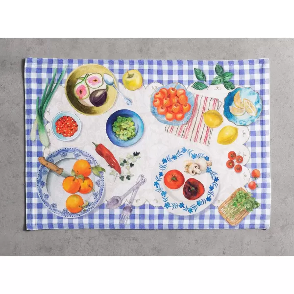 Maison d Hermine Cloth Placemats 100 Cotton Set of 4 Decorative Washable Table Placemat Dining Holidays Buffet Parties amp Wedding Use Summer Picnic  SpringSummer40  Gourmand Set of 4