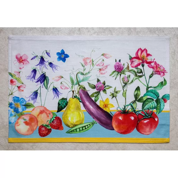 Maison d Hermine Cloth Placemats 100 Cotton Set of 4 Decorative Washable Table Placemat Dining Holidays Buffet Parties amp Wedding Use Summer Picnic  SpringSummer24  Giverny Set of 4
