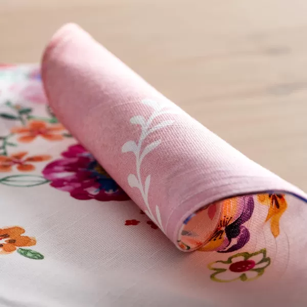 Maison d Hermine Cloth Placemats 100 Cotton Set of 4 Decorative Washable Table Placemat Dining Holidays Buffet Parties amp Wedding Use Summer Picnic  SpringSummer23  Happy Florals  High Summer Set of 4
