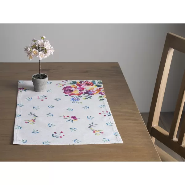 Maison d Hermine Cloth Placemats 100 Cotton Set of 4 Decorative Washable Table Placemat Dining Holidays Buffet Parties amp Wedding Use Summer Picnic  SpringSummer45  Rose Garden Set of 4