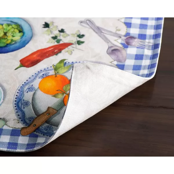 Maison d Hermine Cloth Placemats 100 Cotton Set of 4 Decorative Washable Table Placemat Dining Holidays Buffet Parties amp Wedding Use Summer Picnic  SpringSummer40  Gourmand Set of 4
