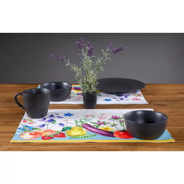 Maison d Hermine Cloth Placemats 100 Cotton Set of 4 Decorative Washable Table Placemat Dining Holidays Buffet Parties amp Wedding Use Summer Picnic  SpringSummer24  Giverny Set of 4