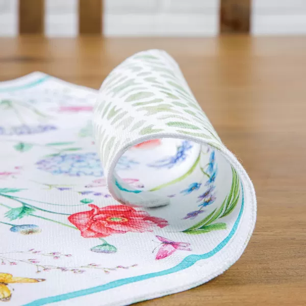 Maison d Hermine Cloth Placemats 100 Cotton Set of 4 Decorative Washable Table Placemat Dining Holidays Buffet Parties amp Wedding Use Summer Picnic  SpringSummer28  Just Floral Set of 4