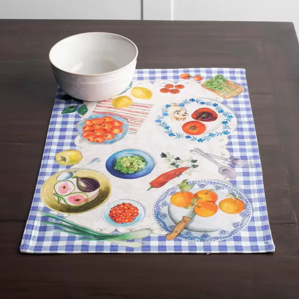 Maison d Hermine Cloth Placemats 100 Cotton Set of 4 Decorative Washable Table Placemat Dining Holidays Buffet Parties amp Wedding Use Summer Picnic  SpringSummer40  Gourmand Set of 4