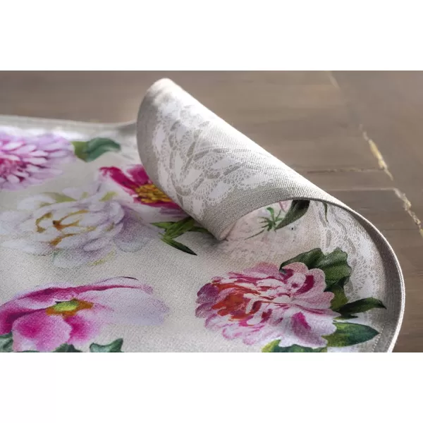 Maison d Hermine Cloth Placemats 100 Cotton Set of 4 Decorative Washable Table Placemat Dining Holidays Buffet Parties amp Wedding Use Summer Picnic  SpringSummer33  Pivoine Set of 4