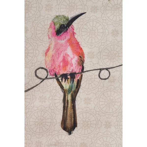 Maison d Hermine Cloth Placemats 100 Cotton Set of 4 Decorative Washable Table Placemat Dining Holidays Buffet Parties amp Wedding Use Summer Picnic  SpringSummer05  Birdies on Wire Set of 2