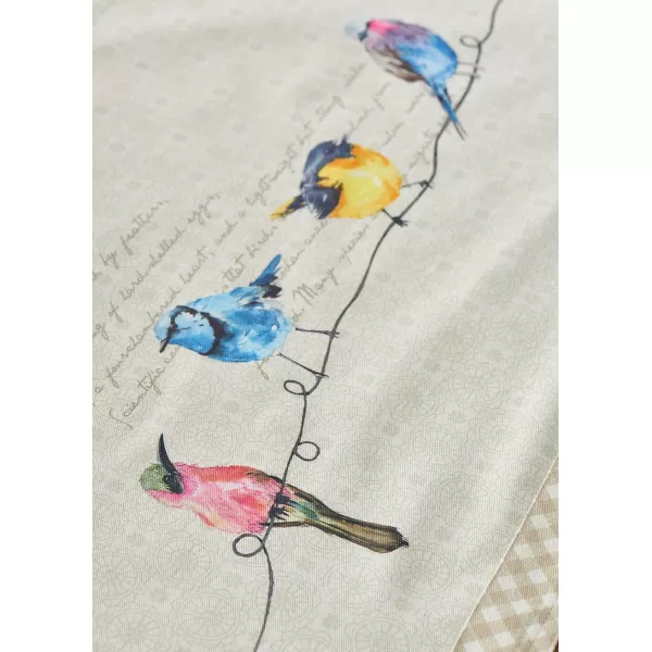 Maison d Hermine Cloth Placemats 100 Cotton Set of 4 Decorative Washable Table Placemat Dining Holidays Buffet Parties amp Wedding Use Summer Picnic  SpringSummer05  Birdies on Wire Set of 2