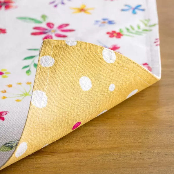 Maison d Hermine Cloth Placemats 100 Cotton Set of 4 Decorative Washable Table Placemat Dining Holidays Buffet Parties amp Wedding Use Summer Picnic  SpringSummer34  Happy Florals  Sweety Set of 4