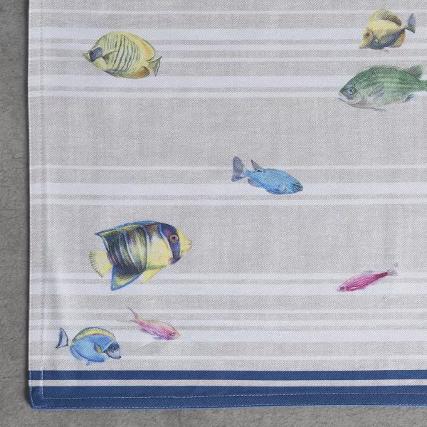 Maison d Hermine Cloth Placemats 100 Cotton Set of 4 Decorative Washable Table Placemat Dining Holidays Buffet Parties amp Wedding Use Summer Picnic  SpringSummer36  Poisson Set of 4
