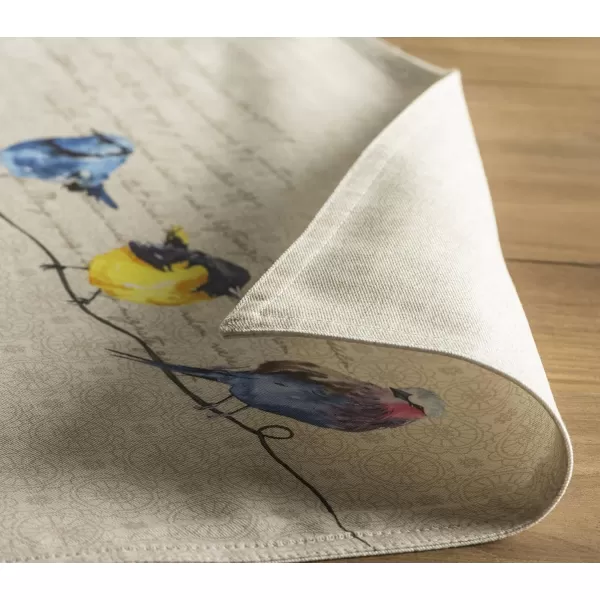 Maison d Hermine Cloth Placemats 100 Cotton Set of 4 Decorative Washable Table Placemat Dining Holidays Buffet Parties amp Wedding Use Summer Picnic  SpringSummer05  Birdies on Wire Set of 2