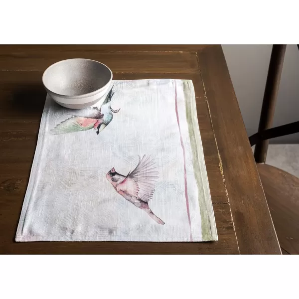 Maison d Hermine Cloth Placemats 100 Cotton Set of 4 Decorative Washable Table Placemat Dining Holidays Buffet Parties amp Wedding Use Summer Picnic  SpringSummer20  Flying Birds Set of 4