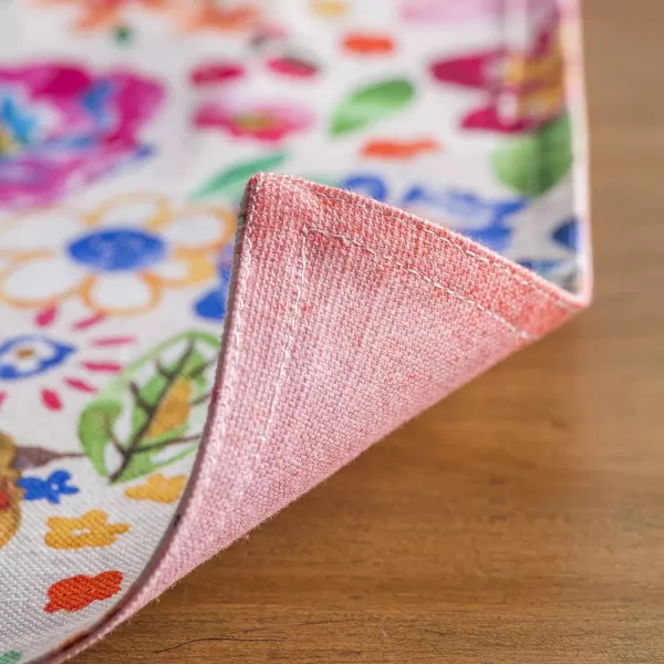 Maison d Hermine Cloth Placemats 100 Cotton Set of 4 Decorative Washable Table Placemat Dining Holidays Buffet Parties amp Wedding Use Summer Picnic  SpringSummer23  Happy Florals  High Summer Set of 4