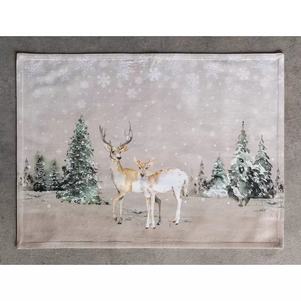 Maison d Hermine Dish Cloth 100 Cotton Set of 3 Quick Drying Dish Towels for Gifts Dining Kitchen Parties amp Tea Versailles  ThanksgivingChristmas13x19 Placemats Set of 4 12  Deer in the Woods