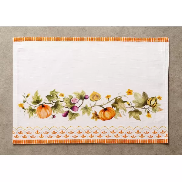 Maison d Hermine Dish Cloth 100 Cotton Set of 3 Quick Drying Dish Towels for Gifts Dining Kitchen Parties amp Tea Versailles  ThanksgivingChristmas13x19 Placemats Set of 4 24  Pumpkin Garden  Cloudy Cream
