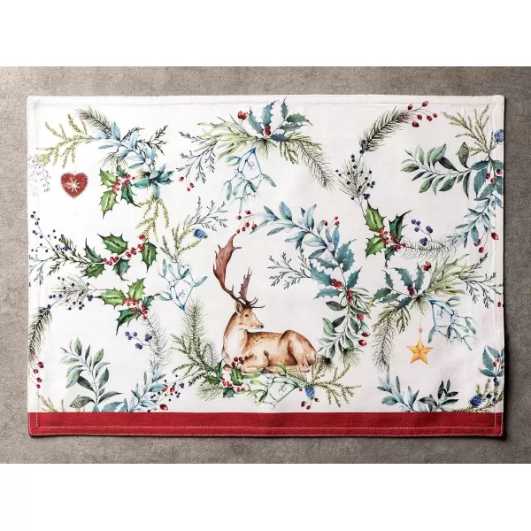 Maison d Hermine Dish Cloth 100 Cotton Set of 3 Quick Drying Dish Towels for Gifts Dining Kitchen Parties amp Tea Versailles  ThanksgivingChristmas13x19 Placemats Set of 4 06  Holly Time