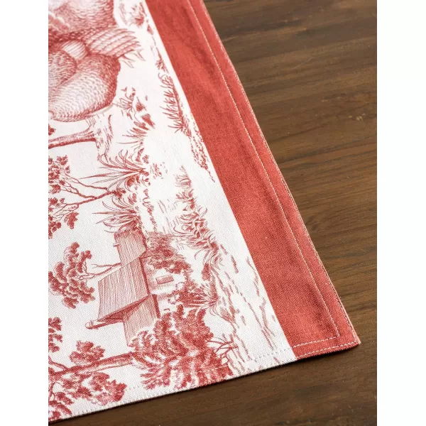Maison d Hermine Dish Cloth 100 Cotton Set of 3 Quick Drying Dish Towels for Gifts Dining Kitchen Parties amp Tea Versailles  ThanksgivingChristmas13x19 Placemats Set of 4 38  Holy Jouy  Red