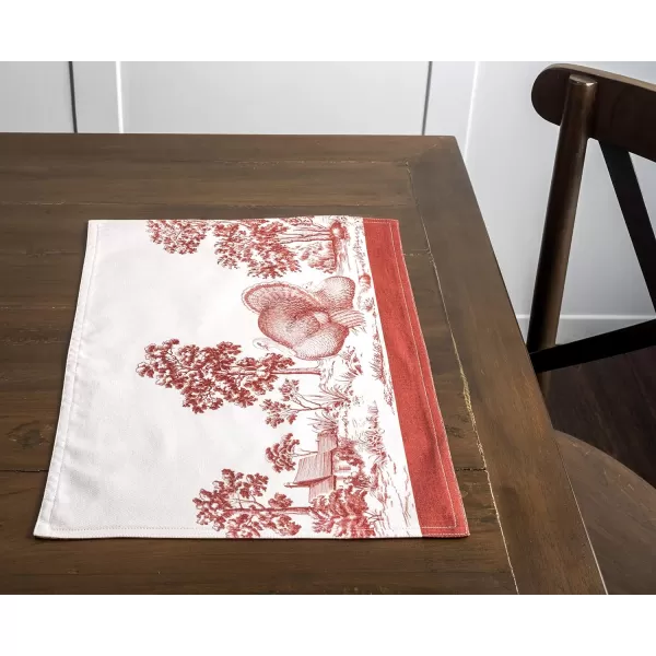Maison d Hermine Dish Cloth 100 Cotton Set of 3 Quick Drying Dish Towels for Gifts Dining Kitchen Parties amp Tea Versailles  ThanksgivingChristmas13x19 Placemats Set of 4 38  Holy Jouy  Red