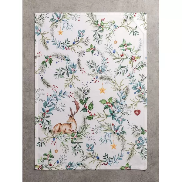 Maison d Hermine Dish Cloth 100 Cotton Set of 3 Quick Drying Dish Towels for Gifts Dining Kitchen Parties amp Tea Versailles  ThanksgivingChristmas20x2750 Kitchen Towel Set of 3 06  Holly Time