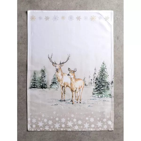 Maison d Hermine Dish Cloth 100 Cotton Set of 3 Quick Drying Dish Towels for Gifts Dining Kitchen Parties amp Tea Versailles  ThanksgivingChristmas20x2750 Kitchen Towel Set of 3 12  Deer in the Woods