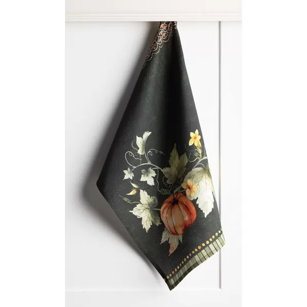 Maison d Hermine Dish Cloth 100 Cotton Set of 3 Quick Drying Dish Towels for Gifts Dining Kitchen Parties amp Tea Versailles  ThanksgivingChristmas20x2750 Kitchen Towel Set of 3 20  Pumpkin Garden  Dark Green